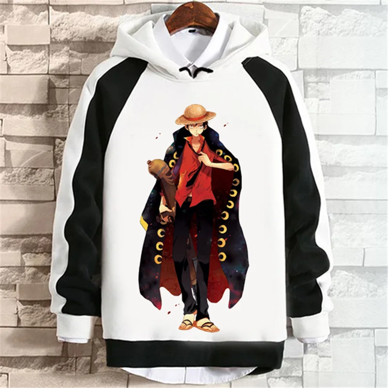 Одна деталь poleron Luffy Крутая толстовка с капюшоном с рукавом реглан Толстовка Пот homme аниме Harajuku Хип Хоп Стиль толстовки пальто Топы уличная