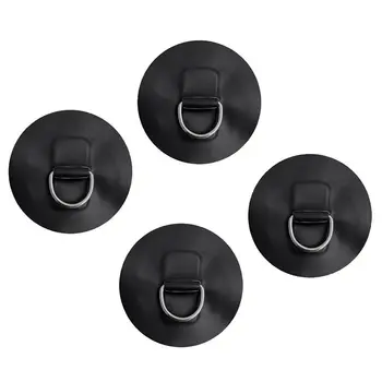 

Marine Durable 4 Pieces D-Ring Pad Patch For Inflatable Boat Raft Dinghy Kayak Black Dinghy Surfboard Replacement Accessories
