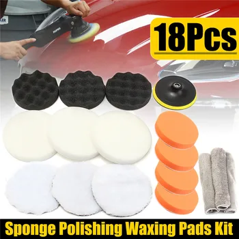 

18pcs/Set Polishing Foam M14 Thread Wool Buffing Pad Kits For Auto Car Polishing Buffer With Backing Pad Car Removes Scratches