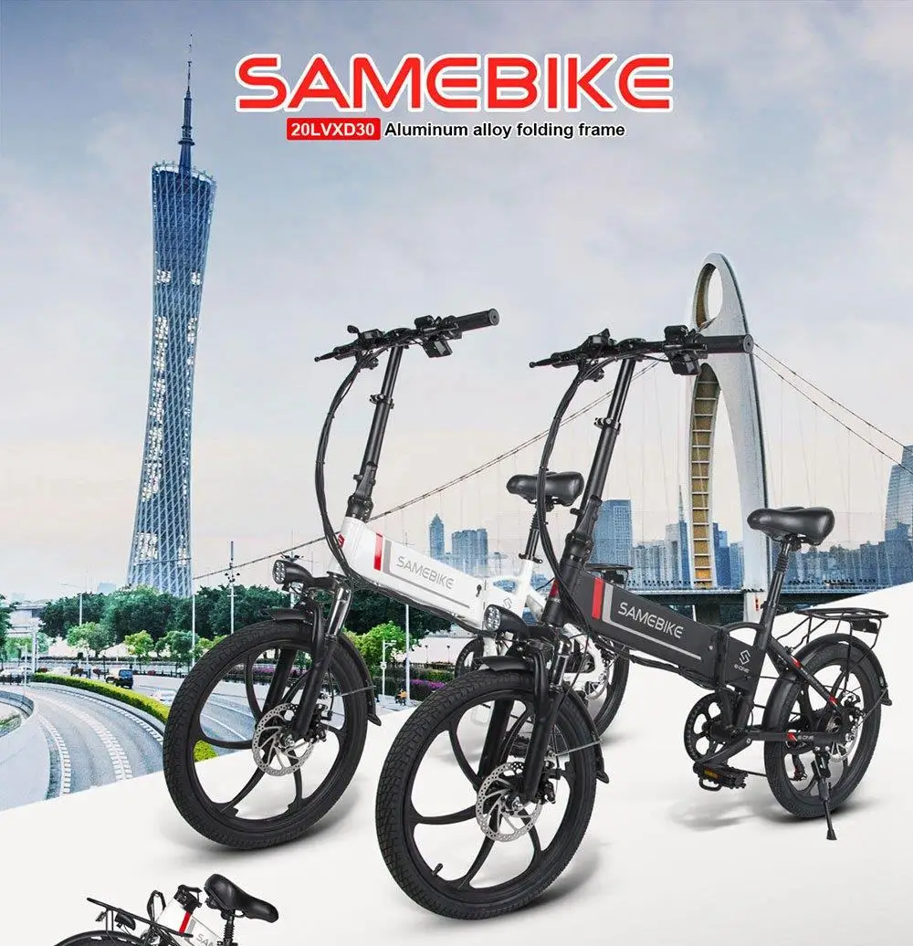 [Европа отправка не облагается налогом] Samebike 20LVXD30 портативный складной электрический велосипед 20 дюймов шины 350 Вт Мотор ebike Макс 35 км/ч e велосипед для взрослых