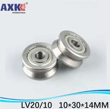 

10pcs high quality v groove Guide roller bearings LLV20/10 ZZ V-30 LV2018 RV20/10-10 10*30*14 (Precision double row balls)