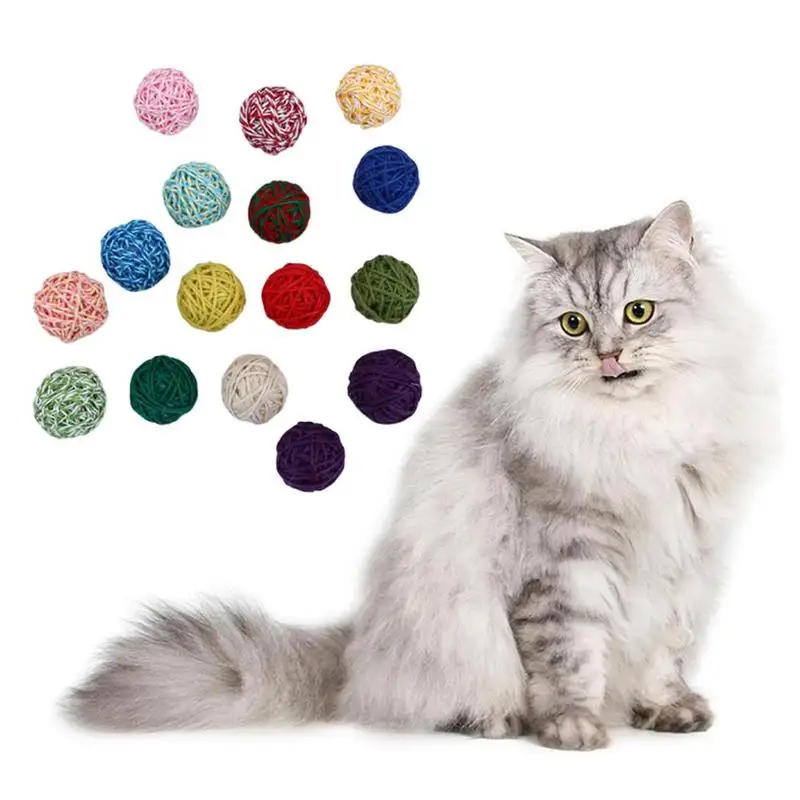 

Cross-border Amazon Cat Toy Pet Funny Cat Yarn Ball Color New Cat Toys Interactive Catnip Ball Pet Stuff Kitten Pets Acessorios