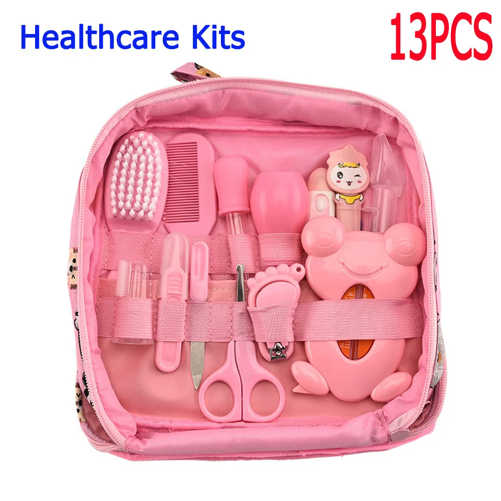

13PCS Multifunction Baby Healthcare Kit Newborn Kid Care Kit Baby Grooming Set Kit Thermometer Clipper Kid Toiletries for Baby