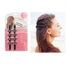 2Pcs/Set Female Hair Curler Fashion Hair Roller Clip Magic Styling Braiding Tool Hairpin Maker Braid for Girls Hair