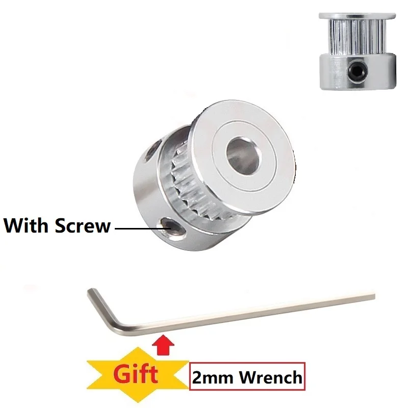 

MEGA GT2 20 tooth Timing Pulley Aluminum 3D Printer Parts 2GT 20teeth Bore 5mm/6mm Width 6mm Part Synchronous Wheel Gear Screw