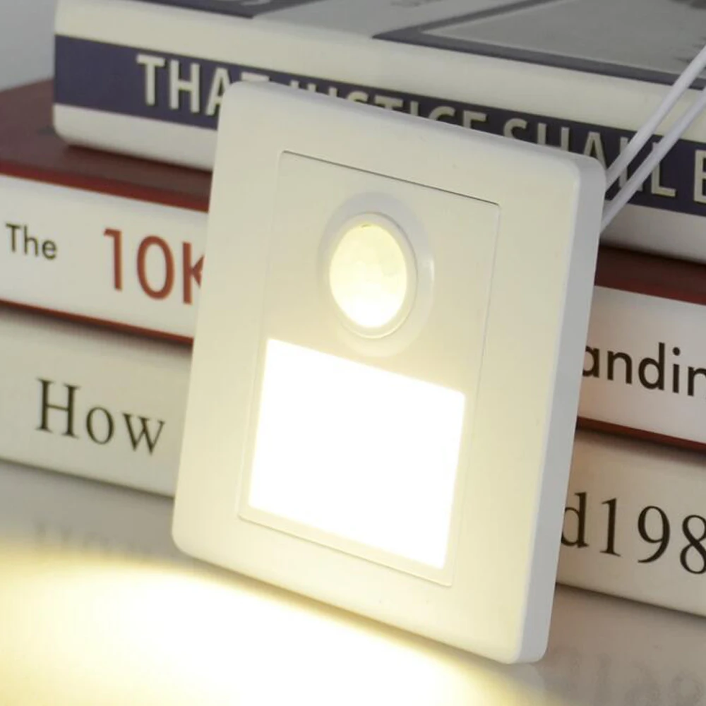

Night Light LED Stair Light PIR sensor Motion Detector Intelligent Wall Lamp Recessed Steps Ladder Wall Lamps Footlight white