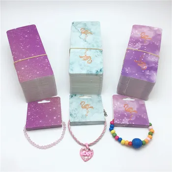 

NEW Design 200pcs Necklace Card Kraft paper 12x5cm DIY Bracelet Display Card Hair Clip Card custom Logo Accept Logo