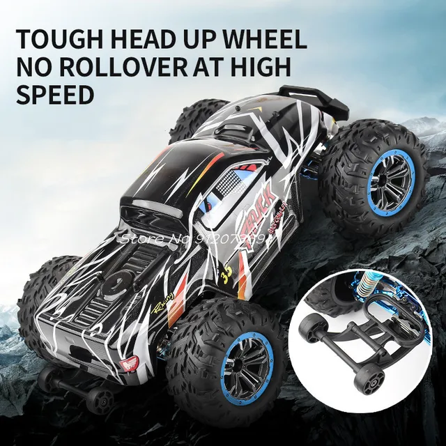 80KM/H 4WD Brushless Motor Remote Control Buggy 200M Metal Hydraulic Shock Absorber All-terrain Off-road RC Racing Car Model Toy 3