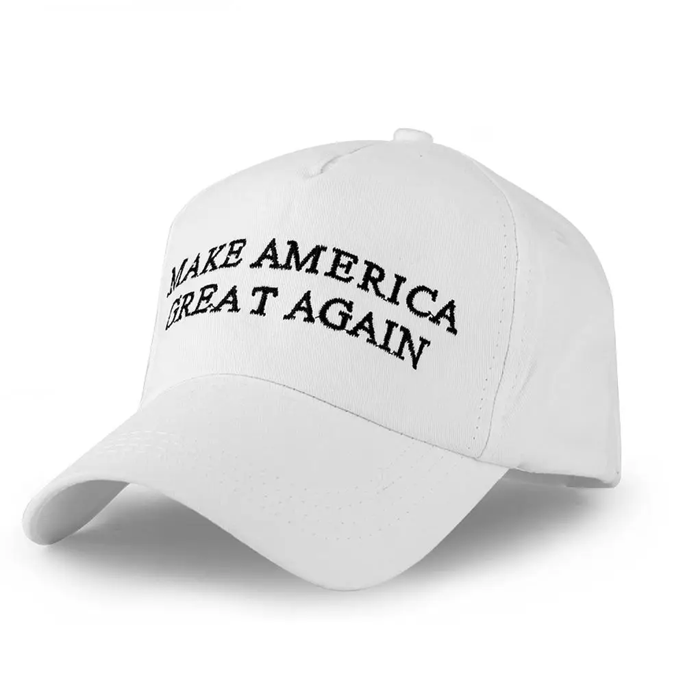 Trump Snapback Make America Great Again Embroidery Baseball Cap Men Hip Hop Hat Kids Casquettes Hats Women Trucker Cotton Hats - Цвет: Белый