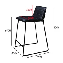 Стул мебель обеденный стул барный стул с высокой ногой кожаный Современный барный стул Скандинавская простота мебель для кафе модный салонный стул C