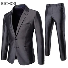 EICHOS 2019 Blazer Pants Suit Set Men Formal Offices Slim Fit Lapel Best Man Two Pieces Groom Suit Male Wedding Dress Tuxedo EICHOS 2019 Blazer Pants Suit Set Men Formal Offices Slim Fit Lapel Best Man Two Pieces Groom Suit Male Wedding Dress Tuxedo