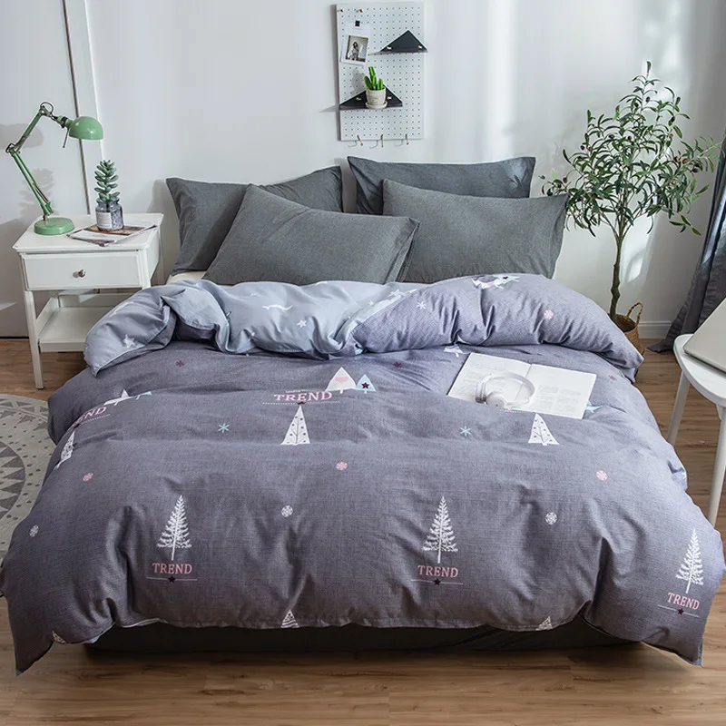 Дизайнерский комплект постельного белья с цветочным принтом и птицами, постельное белье, 1 шт., пододеяльник, хлопок, пододеяльник, одеяло или одеяла - Цвет: Темный хаки