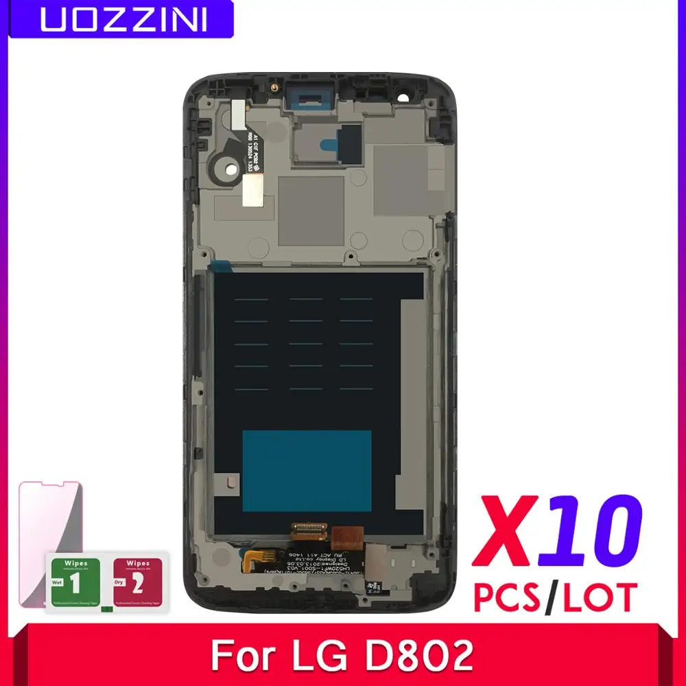10 шт. ЖК дисплей s для LG G2 D800 D801 D805 D803 D802 сенсорный экран дигитайзер сменная Панель