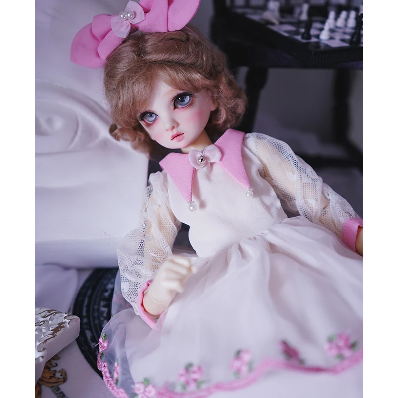 BJD кукла платье 1/4 1/6 1/3 Фея розовый BJD кукла платье+ украшение волос+ носки для 1/6 1/4 1/3 BJD кукла аксессуары кукольная одежда