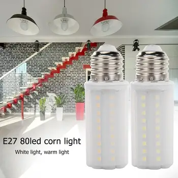 

Modern E27 LED Lamp 220V 18W 80LED Indoor Corn Light Bulb PC Simple and Durable Household Indoor Shadowless Chandelier