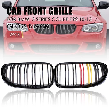 

1Pair Grille For BMW 3 Series E92 E93 10-14 Double Red Yellow Black Car Front Center Kidney Grill Racing Grill Car-styling