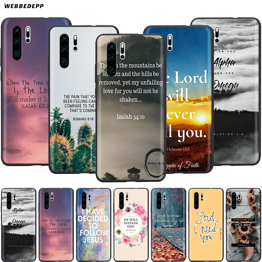 Webbedepp христианская цитата Бог Вера чехол для Huawei Honor 6A 7A 7C 7X 8 8X 8C 9 9X 10 20 Lite Pro Note
