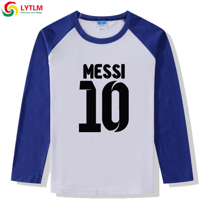 LYTLM XXX/футболка для мальчиков и девочек Lionel Messi Детская осенняя футболка года топы с длинными рукавами для мальчиков Одежда для мальчиков футболки для малышей