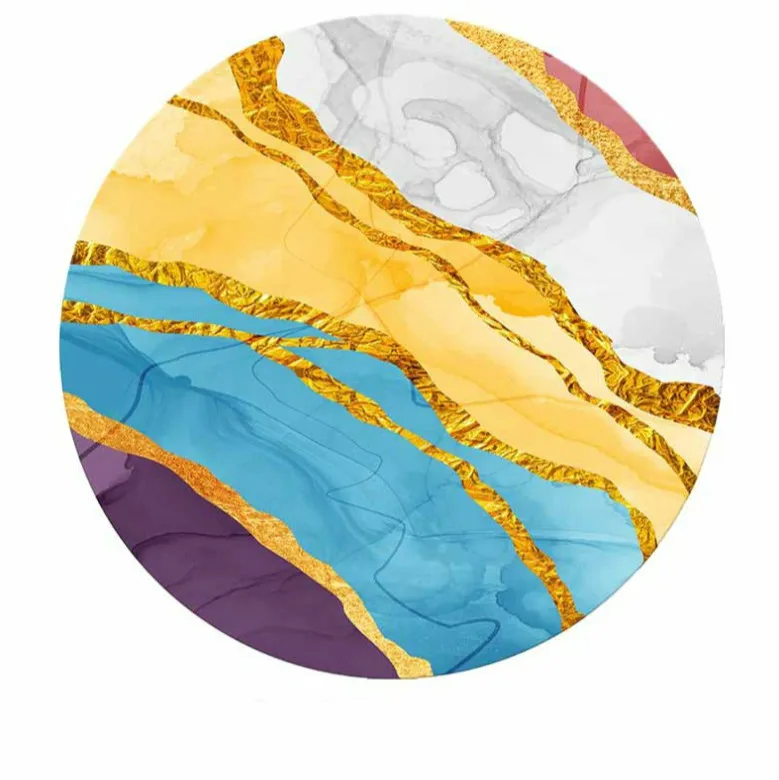 Скандинавское абстрактное искусство круглый ковер Гостиная Детская комнатная палатка круглый коврик Домашний коврик современная спальня ковер подкладка для кофейного столика