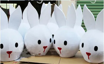 

White Rabbit Head Mascot Costume Suits Cosplay Party Game Dress Outfits Promotion Carnival Halloween Xmas Easter Adults Fursuit
