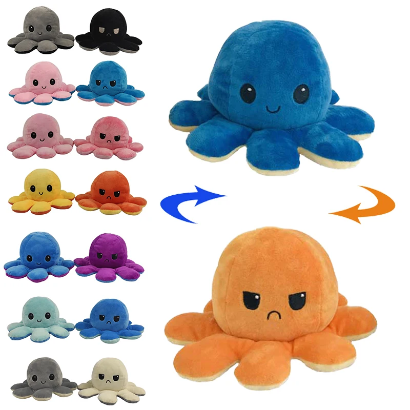 

Cute Flower Plush Toy Double-sided Flip Color Plush Doll Marine Life Pattern Color Filled Plush Animal Toy Gift Stuffed Toys