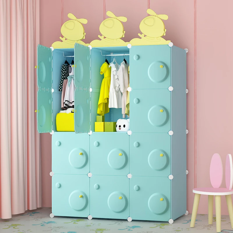  Simple and modern baby's wardrobe simple and modern baby's storage cabinet bedroom assembly of baby - 4000144223490
