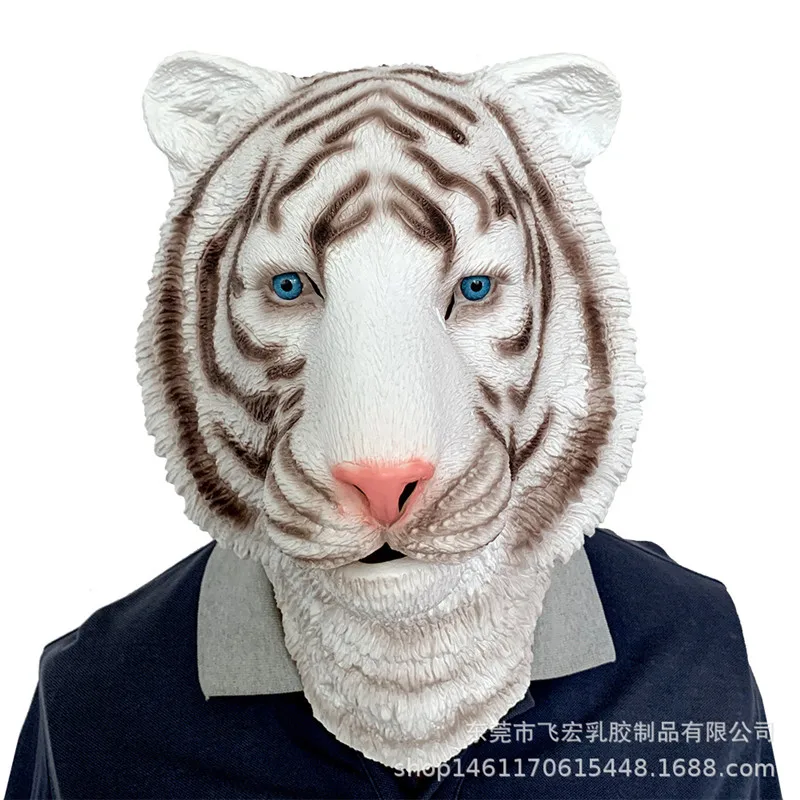 

Tiger Mask Mascaras De Latex Realista Masquerade Masks Halloween Party Cosplay Animal Masque Role Playing Accessories Props