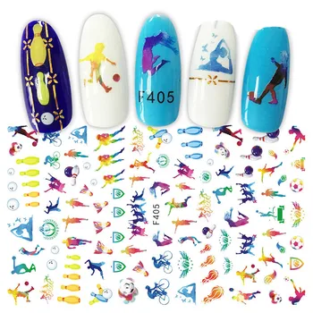 

3D Nail Sticker Cycling Sports Football Design Nail Art Decorations Stickers for Nails Manicure Tips Decals Accessories