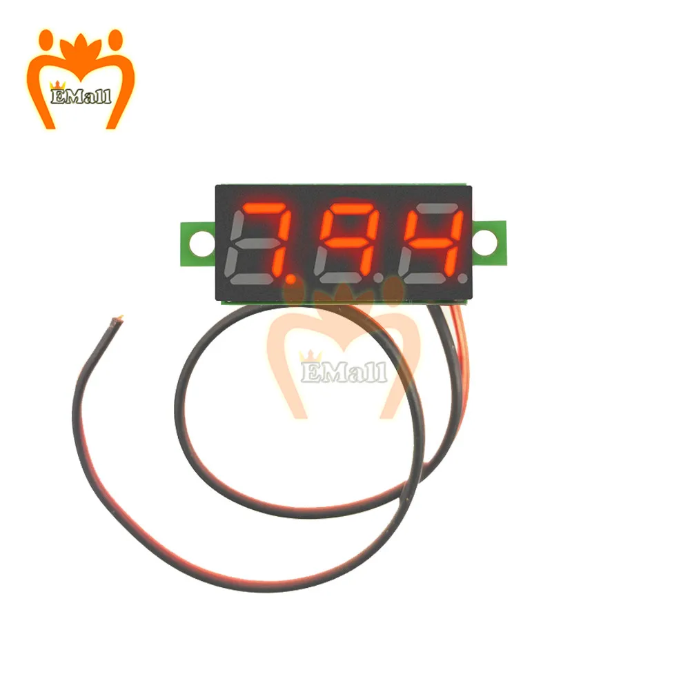 

Mini Digital Voltmeter Voltage Tester Meter 0.28 Inch 2.5V-30V LED Screen Electronic Parts Accessories Digital Voltmeter 100V