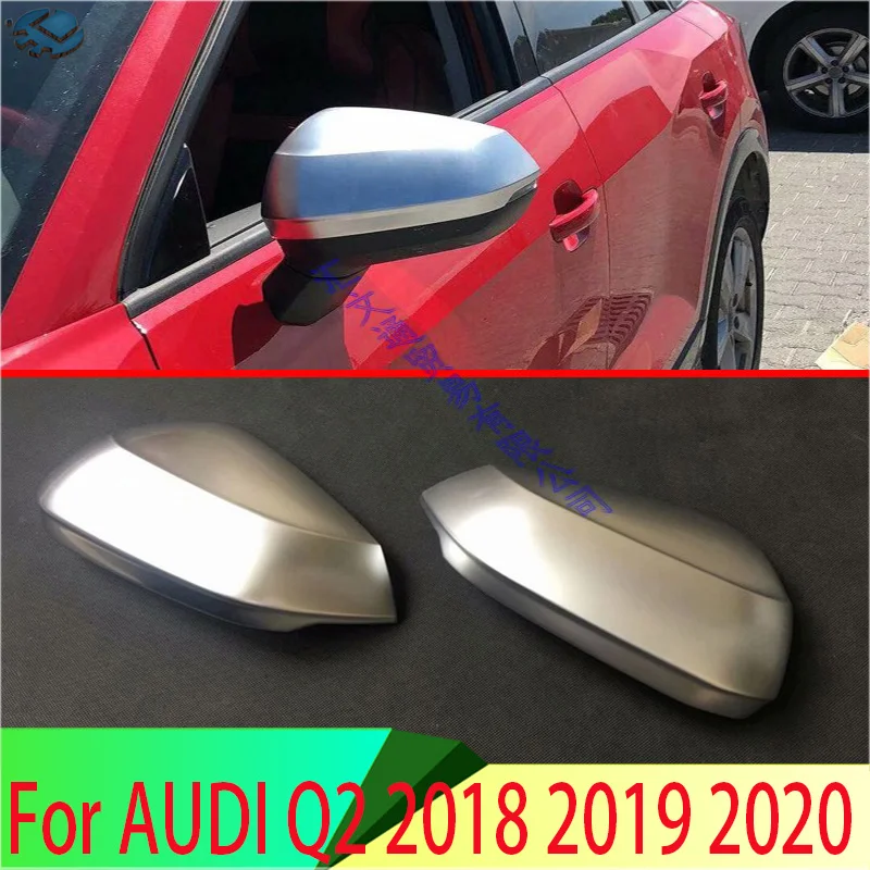 

For AUDI Q2 2018 2019 2020 ABS Chrome Door Side Mirror Cover Trim Rear View Cap Overlay Molding Garnish