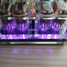 IN-12 Glow Clock 4-Bit Clock Colorful LED Backlight Tech retro crafts desktop decoration retro clock