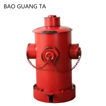 

BAO GUANG TA Originality Industry Wind Fire Hydrant Trash Can Iron Art Home Decor American Style Bar Restaurant Ornament A1904
