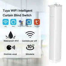 Tuya wi fi inteligente cortina elétrica do motor automático motorizado cortina de status faixa cronometragem app controle remoto para alexa google casa