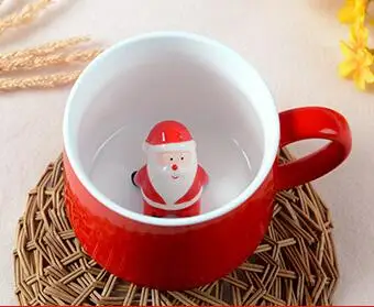 Santa Кофейная Кружка Рождественский подарок керамическая детская мультяшная кофейная чайная чашка с молоком 400 мл Кружки Стакан - Цвет: Santa