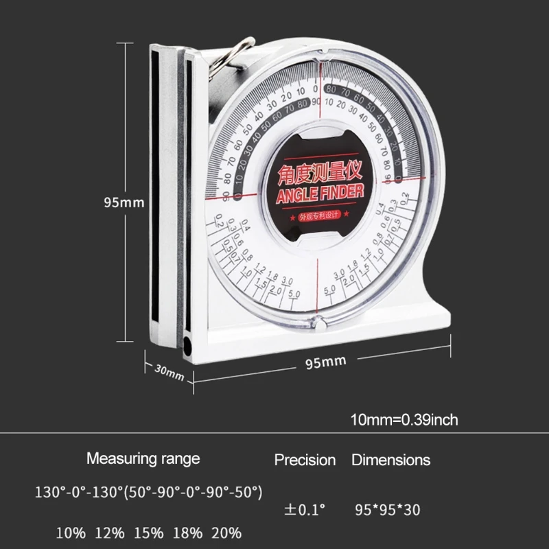 Magnetic Angle Locator Slope Protractor Inclinometer Level Meter Clinometer Survey Portable Measuring Gauge Tool Slope Locator metric feeler gauges