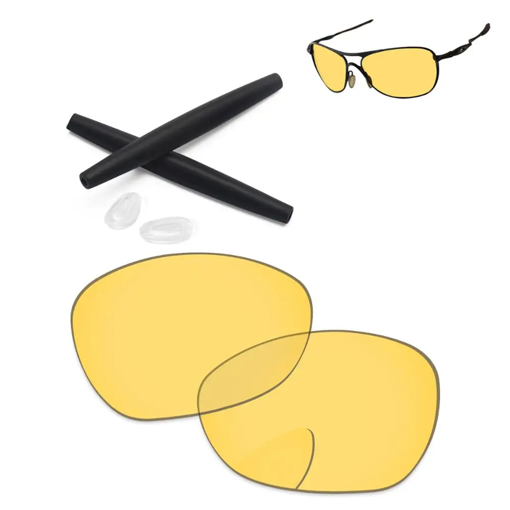 PapaViva Polarized Replacement Lenses and Ear Socks& Nose Pads for Authentic Crosshair New 2012 OO4060- Multiple Options - Цвет линз: Crystal Yellow