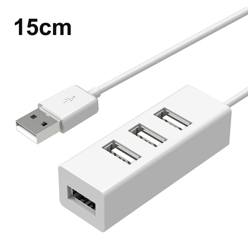  Концентратор питания USB 2,0, концентратор питания с 4 портами, USB-адаптер для ПК, ноутбука, компьютера, аксессуары, USB-разветвитель ABS, USB2.0 