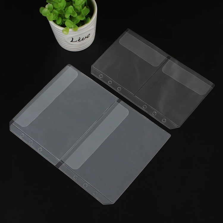 Loose Leaf PVC Storage Bag Sticker Ticket Card Organizer Bag with Flap A5 A6 Spiral Notebook Diary Coil Ring Binder Filler Loose Leaf PVC Storage Bag Sticker Ticket Card Organizer Bag with Flap A5 A6 Spiral Notebook Diary Coil Ring Binder Filler