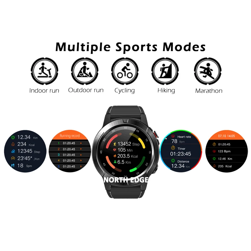GPS Smart Watch Mens Digital Watch Heart Rate