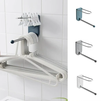 

Hanger Stacker Holder Storage Rack Wall Mounted 2 Layer Clothes Hangers Organizer