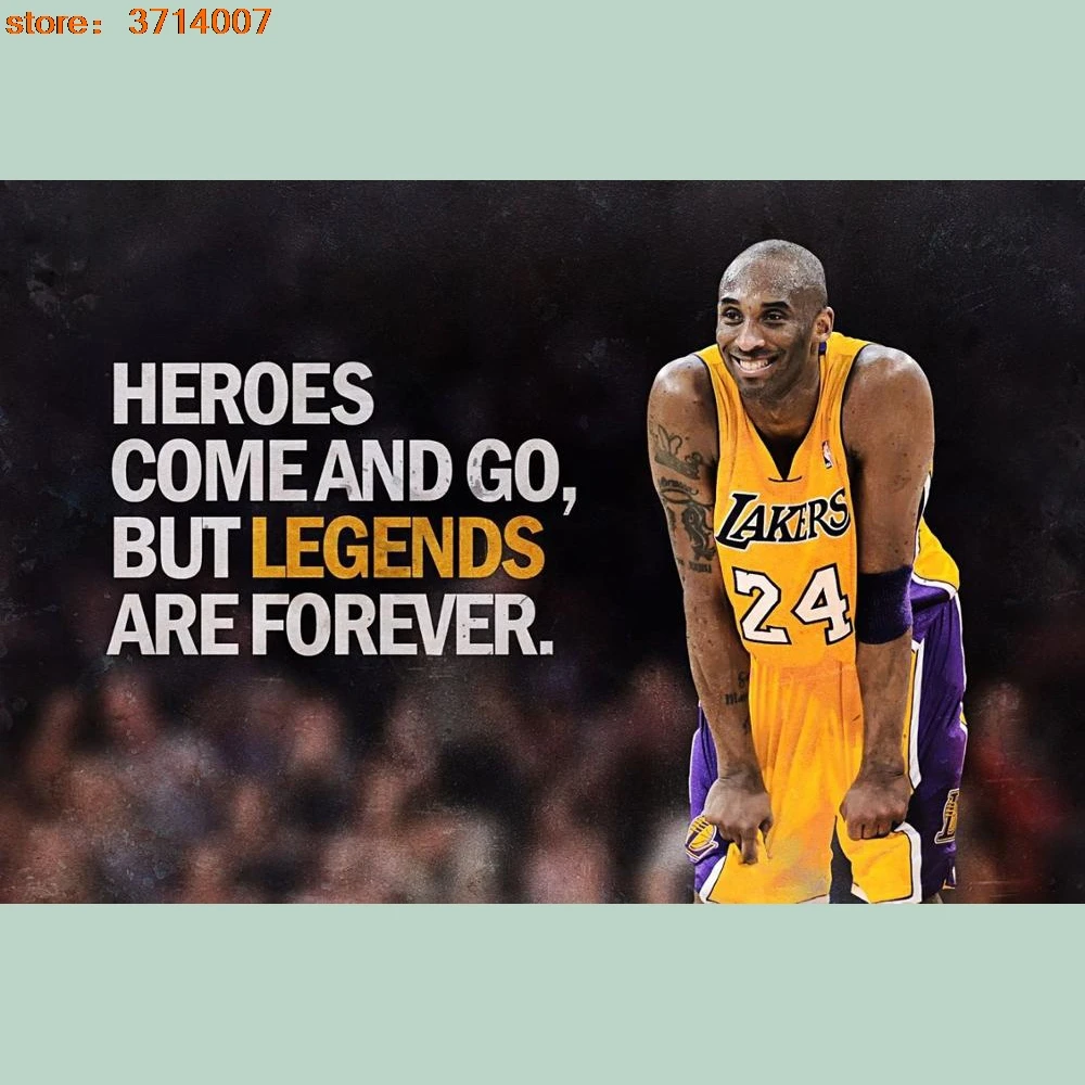 

paintings by numbers Kobe Bryant poster canvas Super Star New Wall Sticker Silk Fabric Poster Art Indoor Decor Bright
