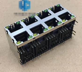 

2pcs/lot RJ45 network interface Rj-59 network socket with lights and shrapnel 2X4 with LED mesh