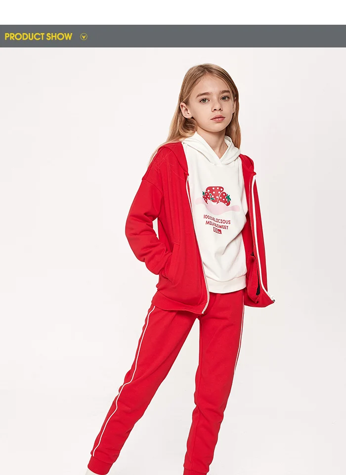 Весенняя Спортивная одежда для девочек; костюм из двух предметов; Новинка года; детская одежда; куртка и штаны