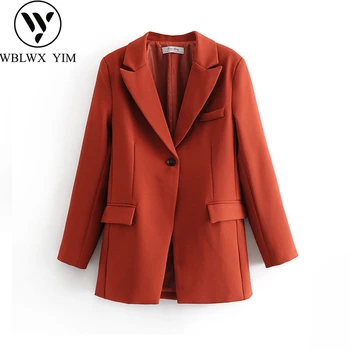 

Solid Color Blazer Women High quality Blazers Jacket Loose Plus size Long sleeve Suit Jackets Spring Autumn Office Casual Blazer