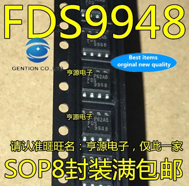 

30 шт., 100% оригинальные, новые, в наличии, FDS9948 FDS9948 NL-9948, SOP8, большая цена