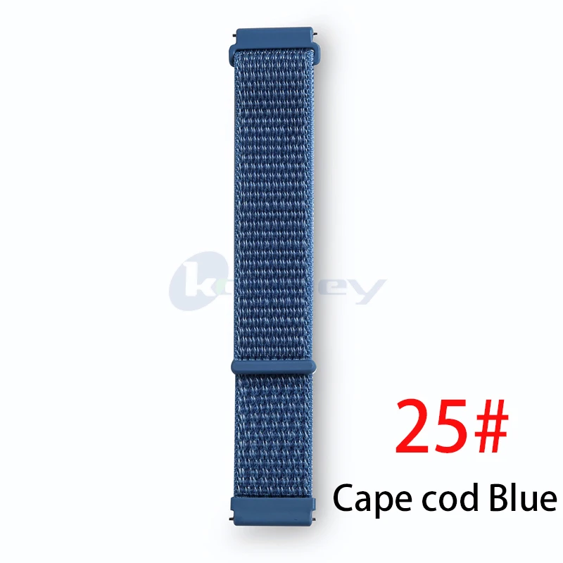 25 22 мм тканый нейлоновый ремешок для Huami Amazfit 2 ремешок Xiaomi Huami Amazfit Stratos Pace 2 2s браслет на запястье Amazfit ремешок для часов - Цвет: 25