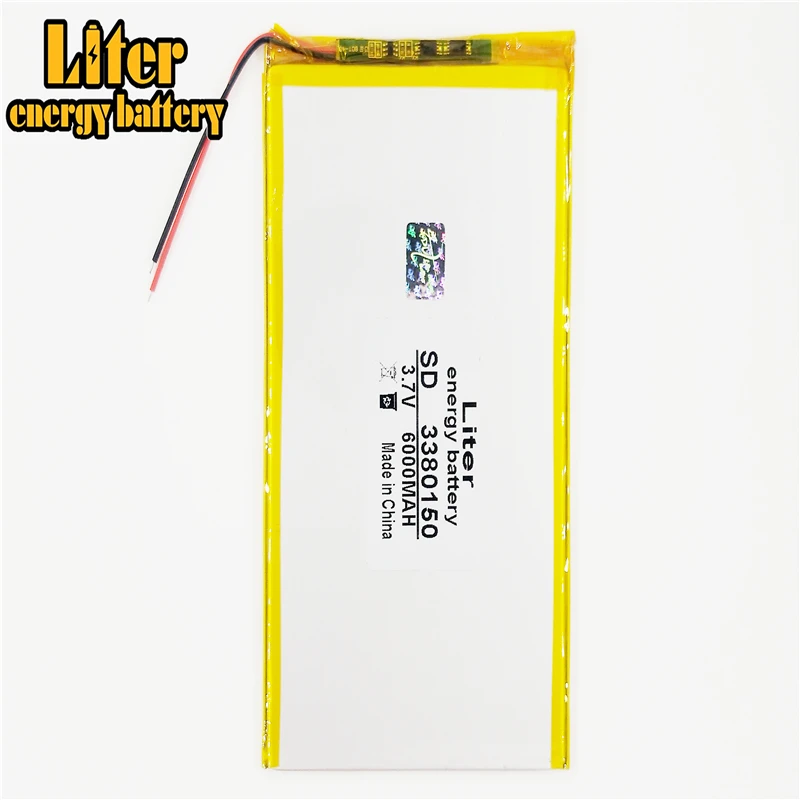 3380150 3 7 V 6000mAH литий ионный аккумулятор для планшетного компьютера 8 дюймов 9 10