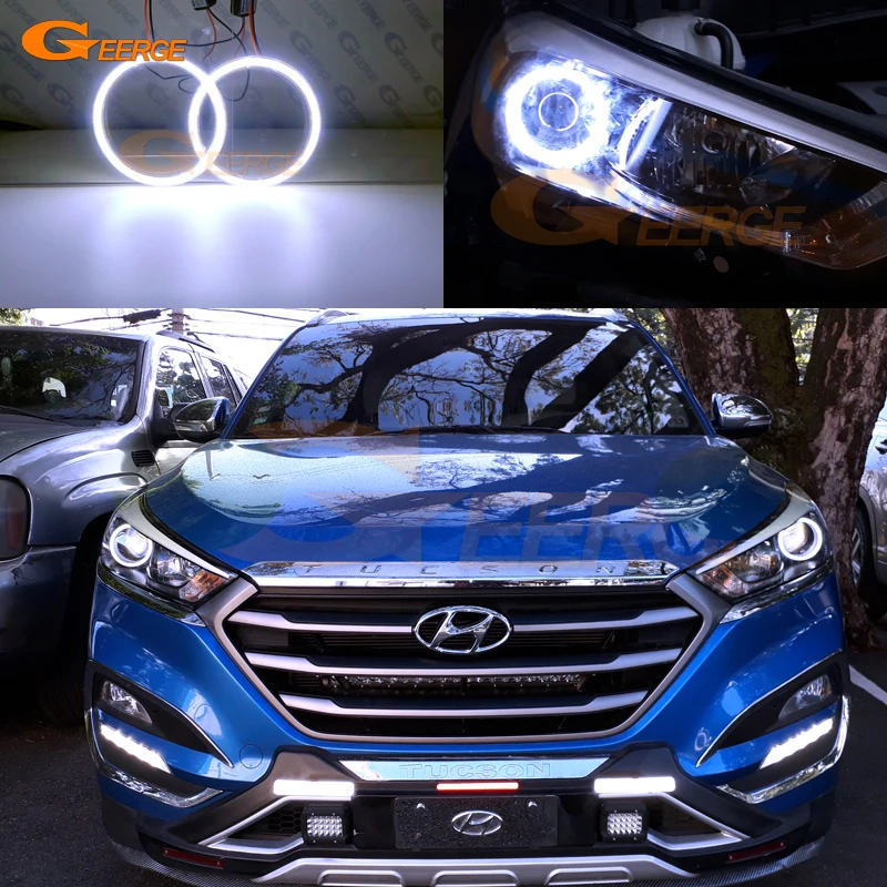 Для Hyundai Tucson TL 2015 2016 2017 2018 отличные ультра яркие COB led Ангельские Глазки halo кольца