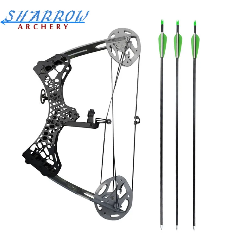 

1Set Archery Compound Bow 35lbs Mini Portable with 3 Arrows High Quality Beginner Exercise Outdoor Hunting Shooting