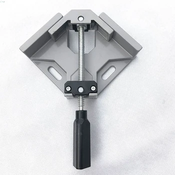 

Single Handle 90 Degrees Right Angle Clamp Two Axis Alluminum Carpentry Woodworking Tools Welding Clamp l29k